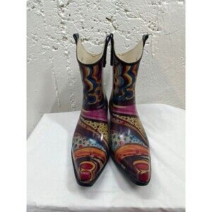 NOMAD WOMENS SIZE 7 YIPPY LOW WESTERN COWBOT RUBBER BOOTS